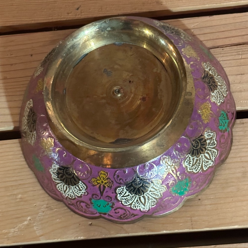Vintage brass peacock decorative dish piece - Picture 6 of 6
